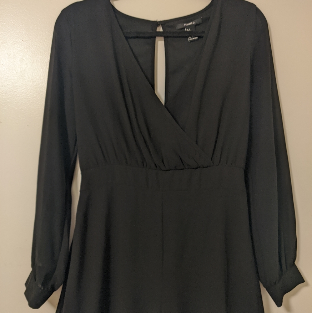 #29 Forever21 black shorts romper